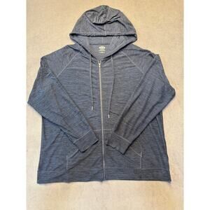 Maurices In Motion Zip-Up Hoodie Lightweight Heather Blue Women’s Size XL